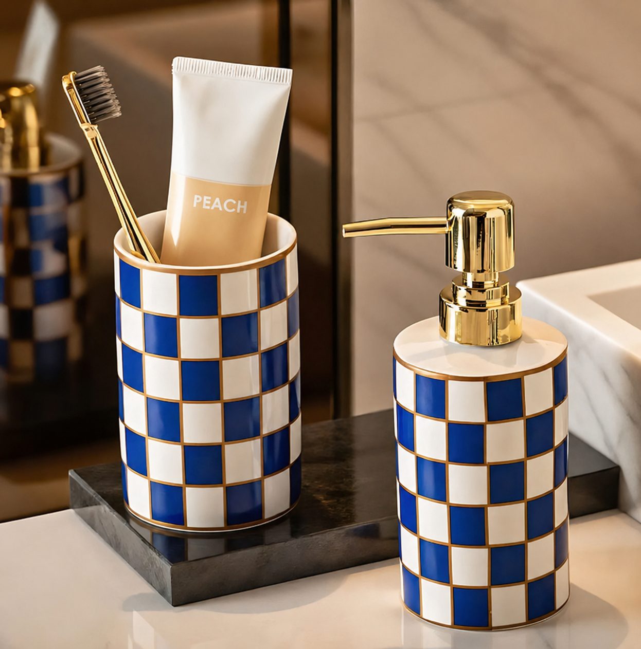 Check Mate Bathroom Set