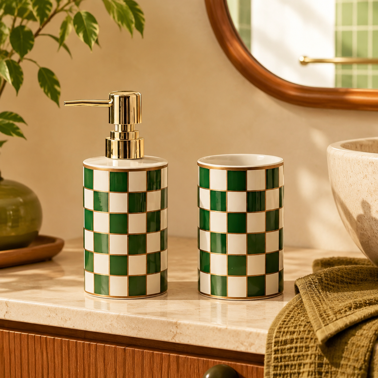 Check Mate Bathroom Set