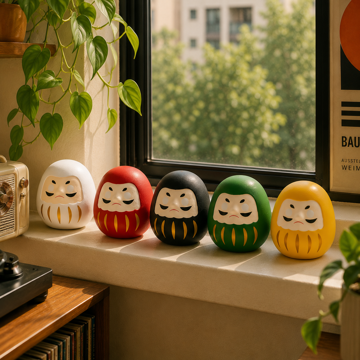 Daruma Lucky Wishes Ornament (5 Colours)