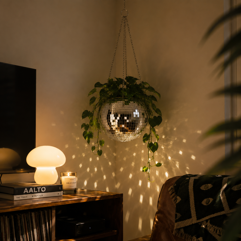 Discoball Hanging Planter