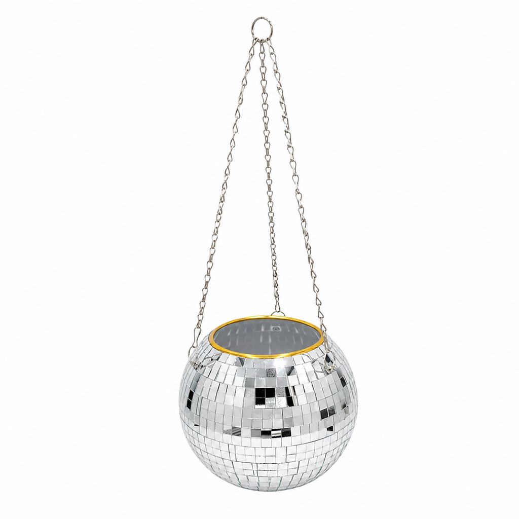 Discoball Hanging Planter