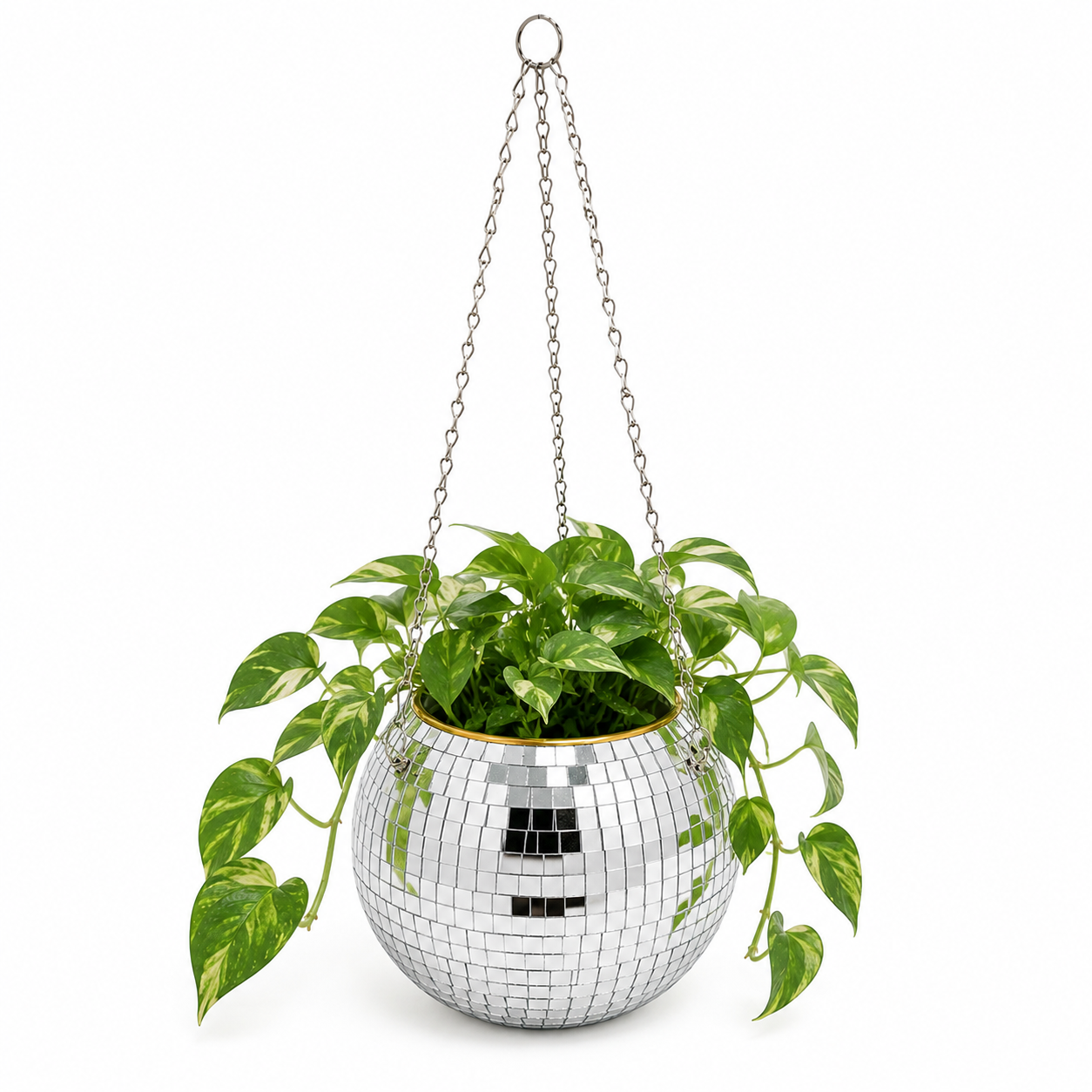 Discoball Hanging Planter