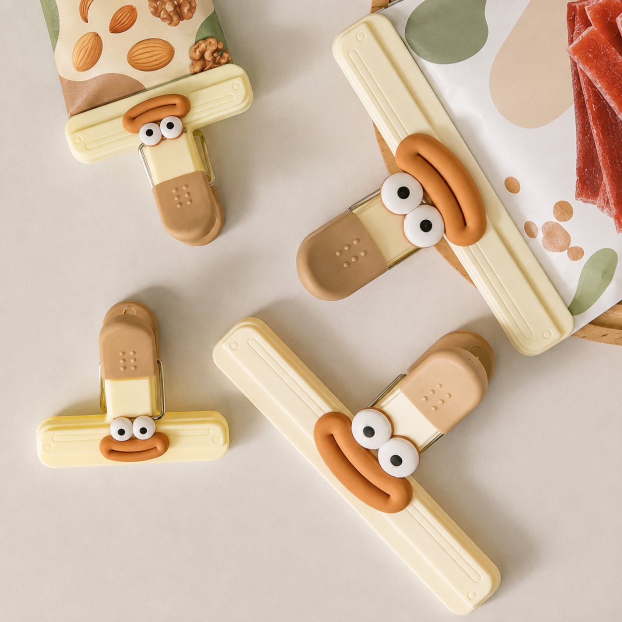 Happy Chappy Bag Clips (3 piece)