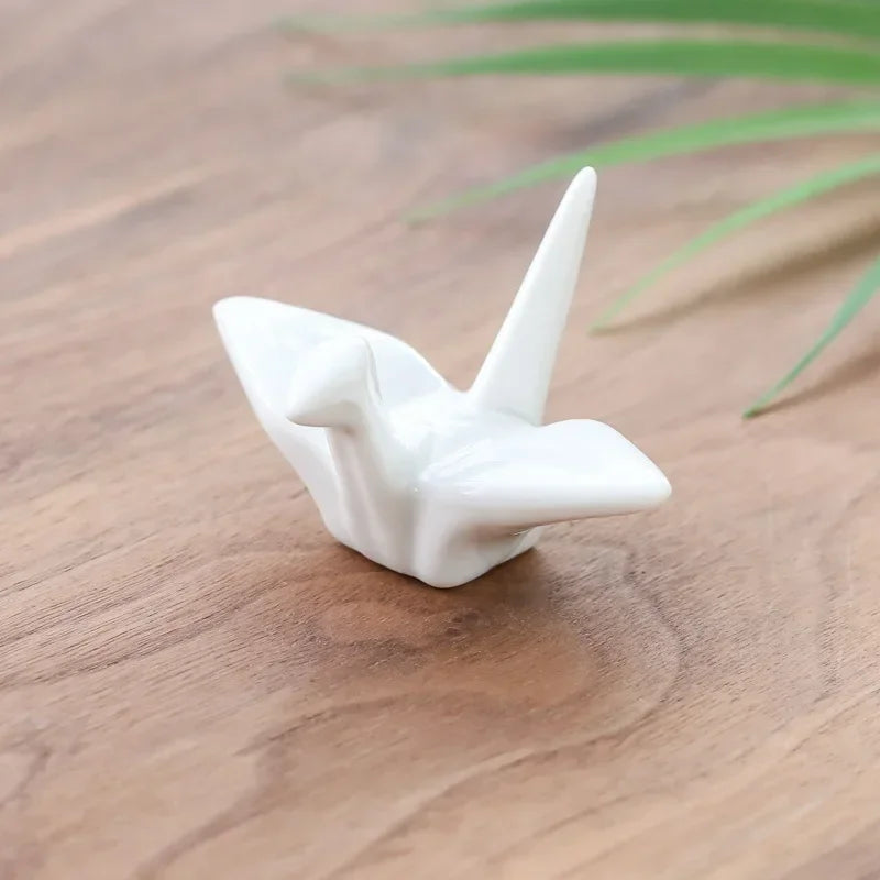 Paper Crane Ceramic Chopstick Rest