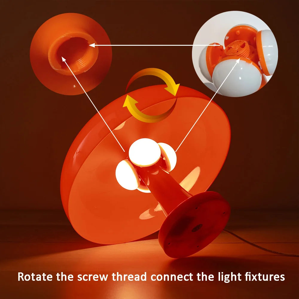 Nordic Mushroom Lamp - Orange