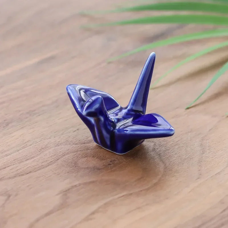 Paper Crane Ceramic Chopstick Rest