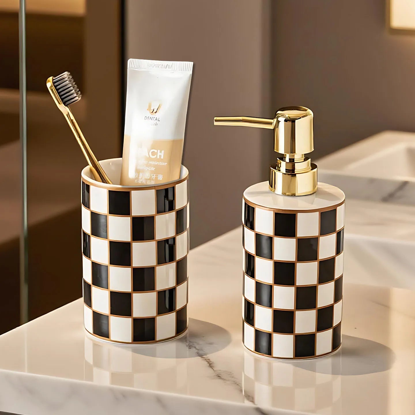 Check Mate Bathroom Set