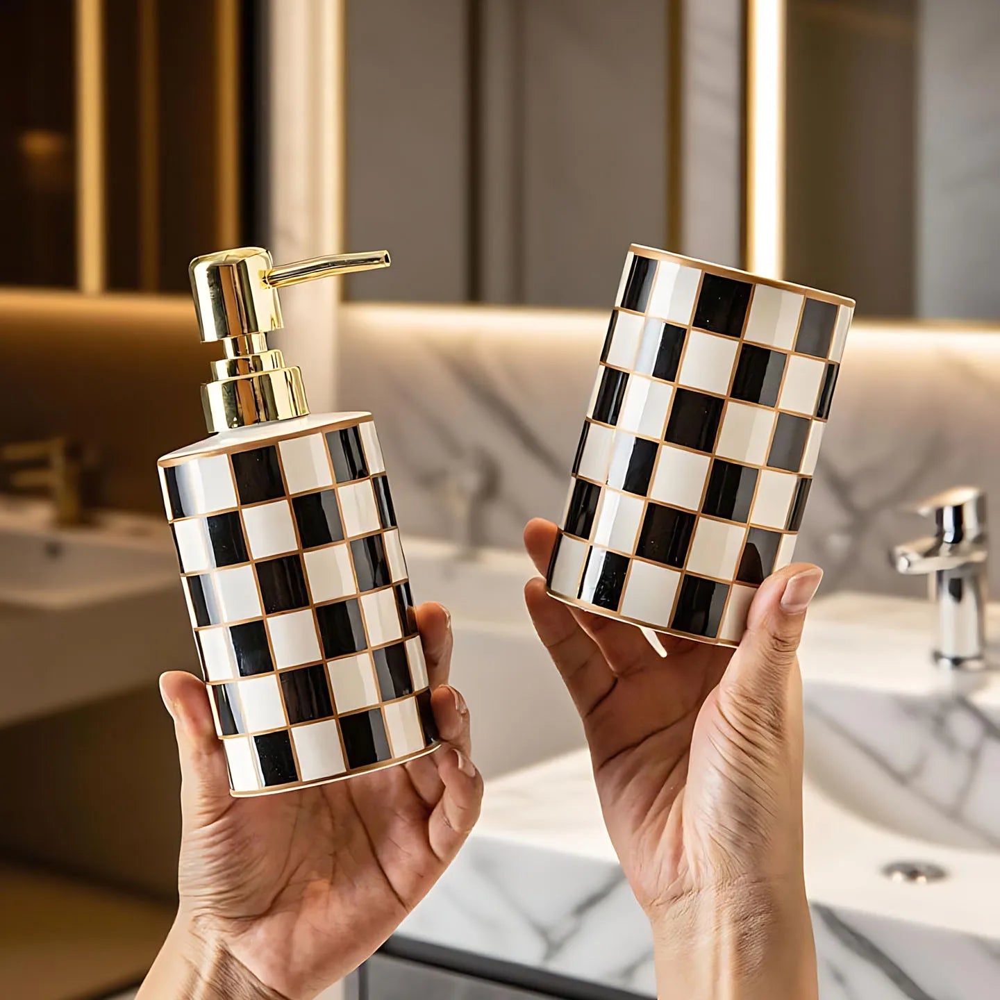 Check Mate Bathroom Set
