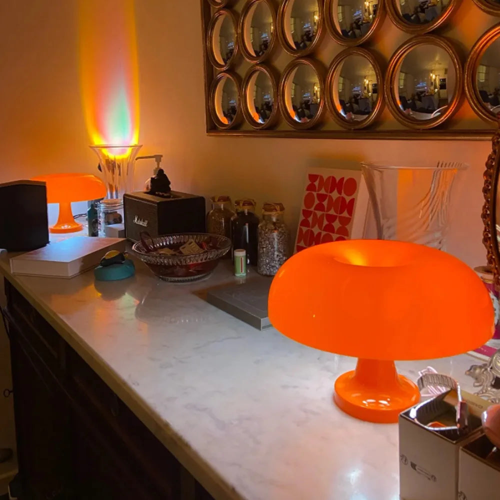 Nordic Mushroom Lamp - Orange