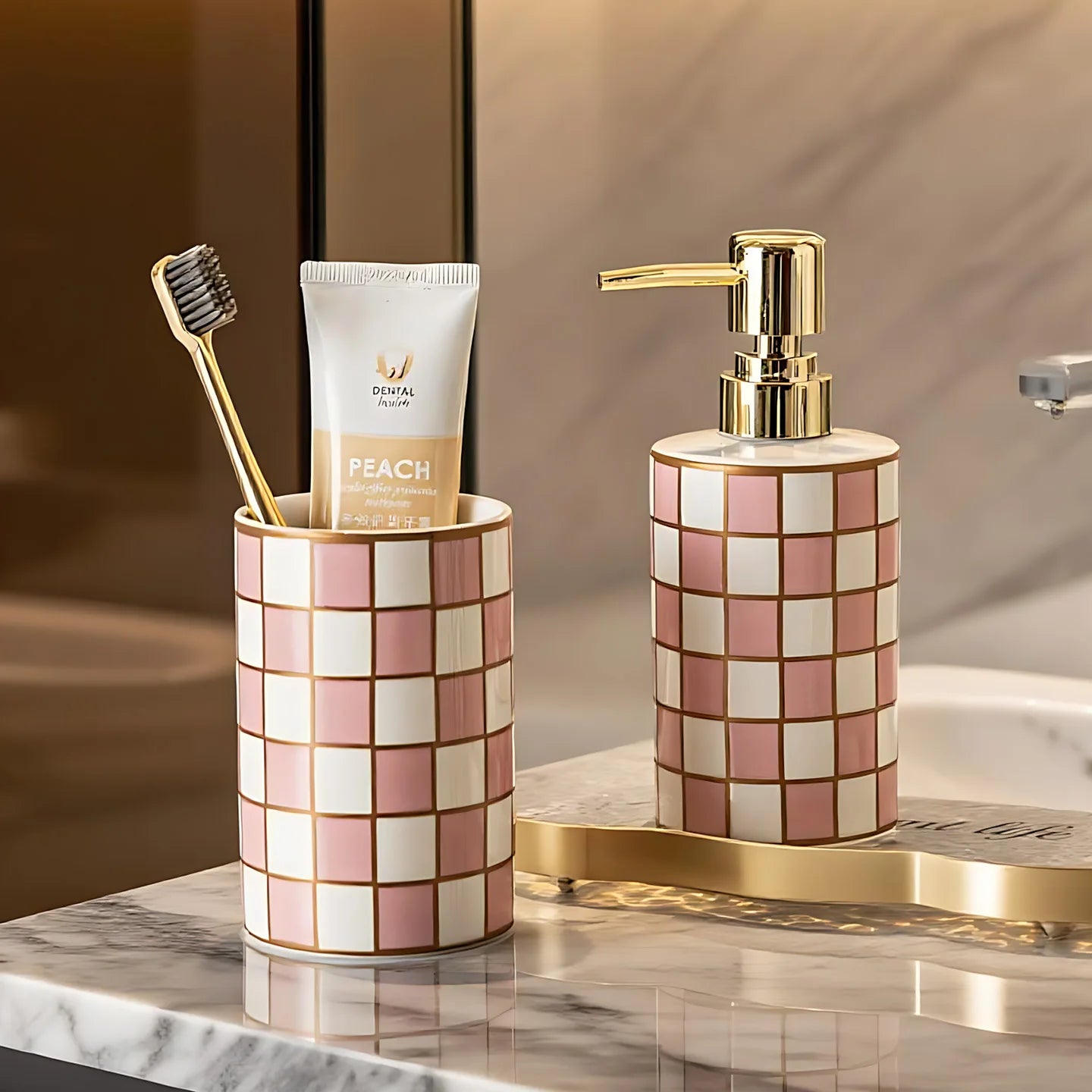 Check Mate Bathroom Set