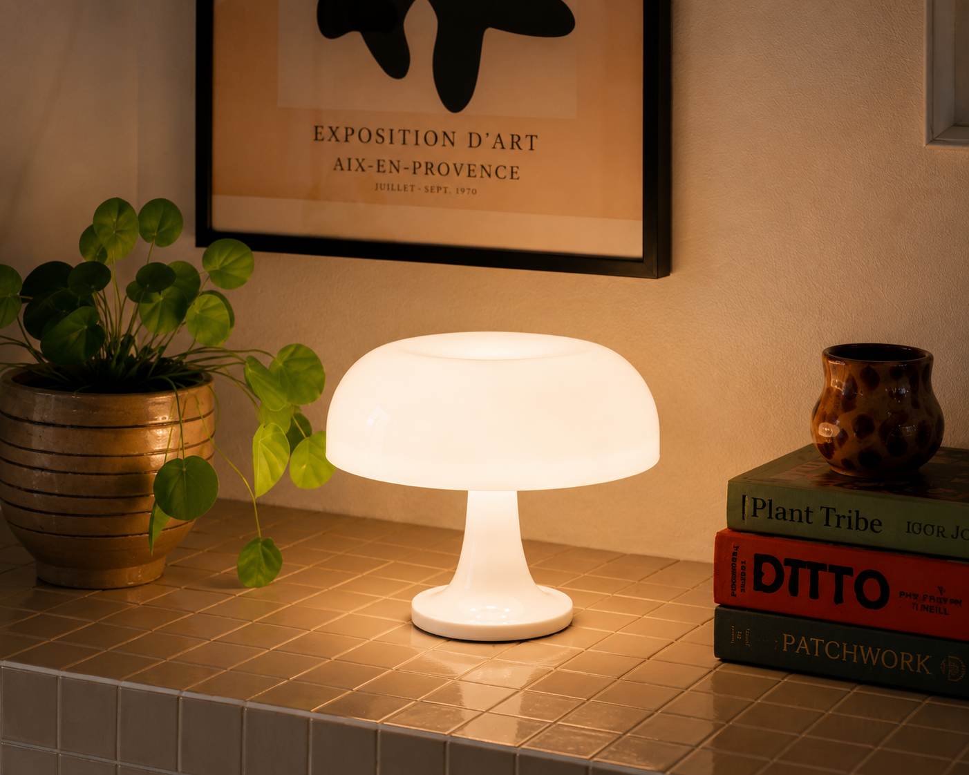 Nordic Mushroom Lamp - White