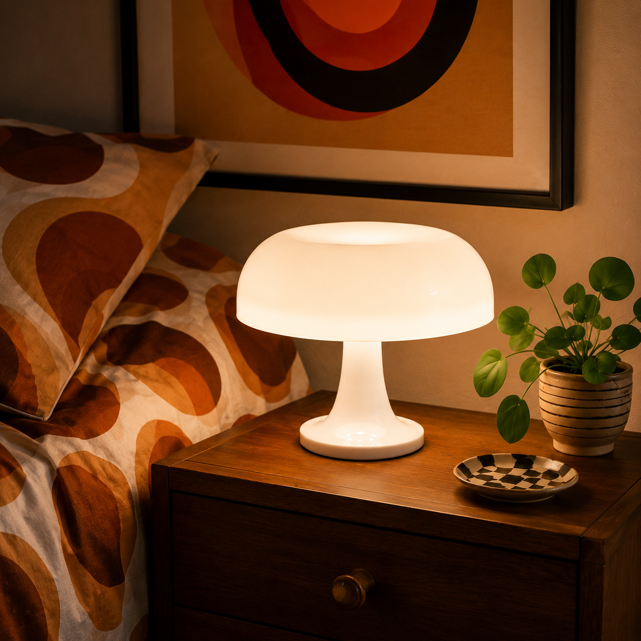 Nordic Mushroom Lamp - White
