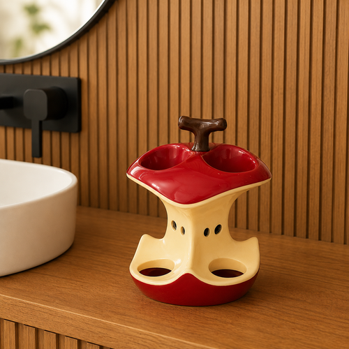 Apple Core Toothbrush Holder