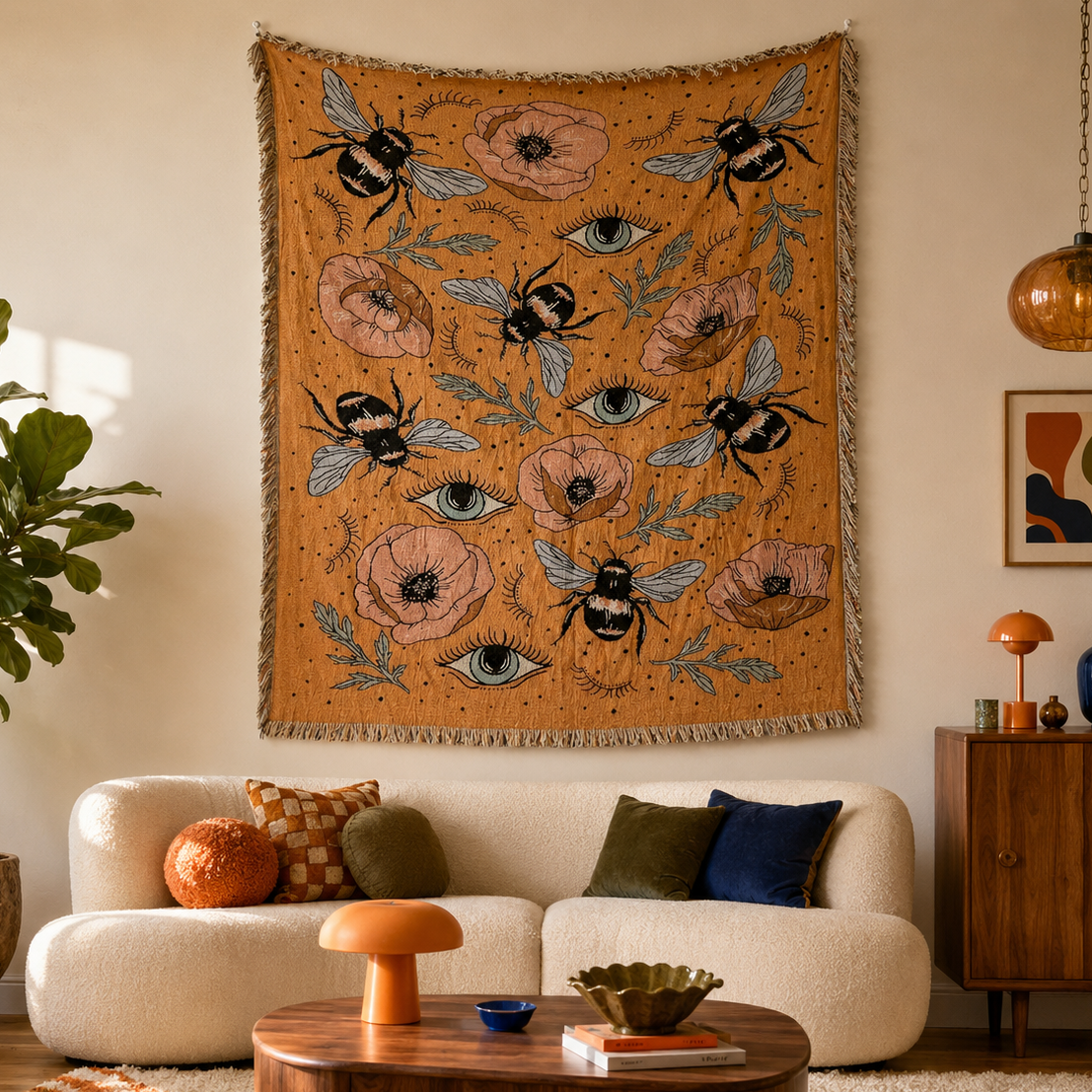 Bees in Bloom Tapestry
