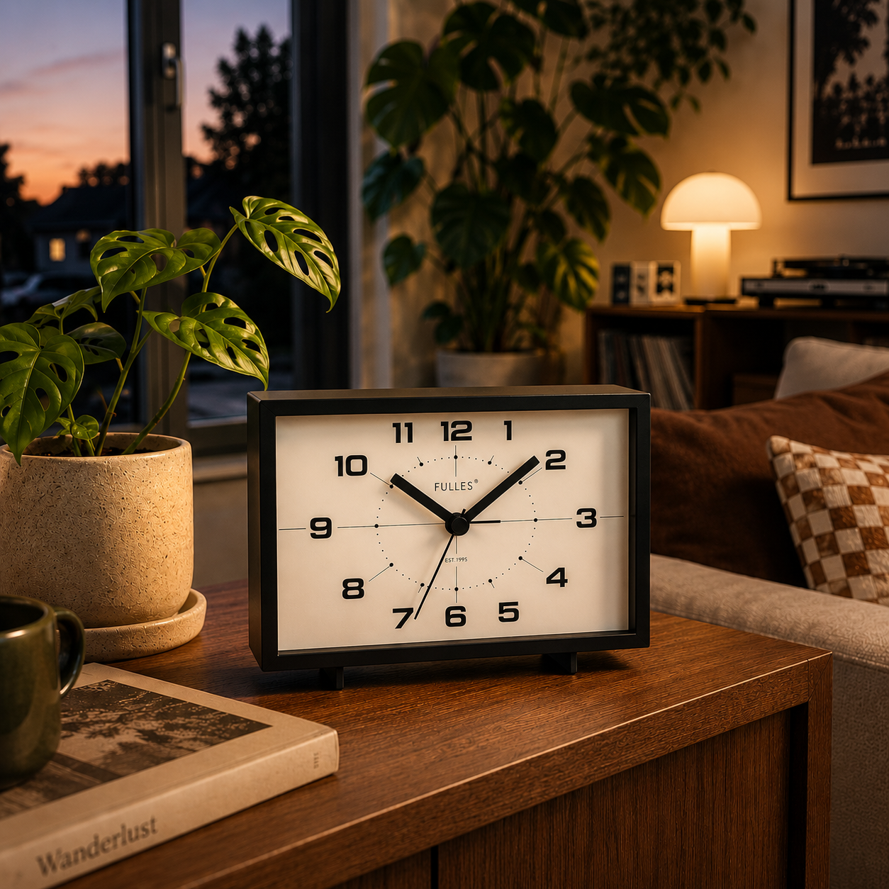 Retro Alarm Clock - Black