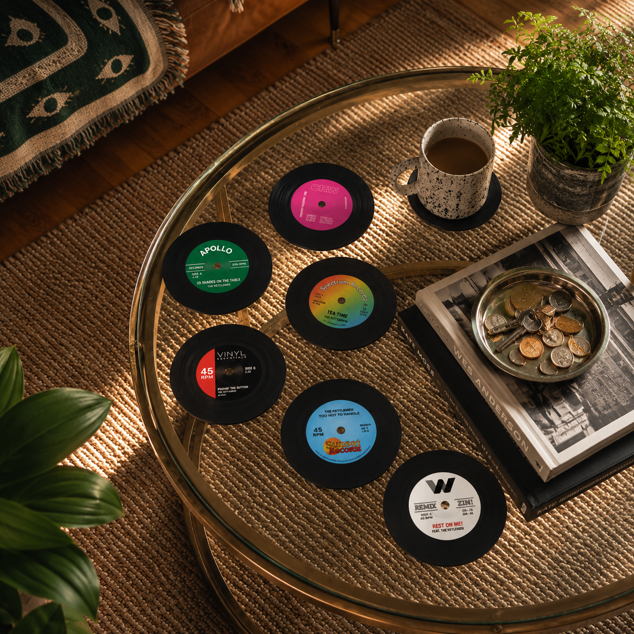Vinyl Record Coasters