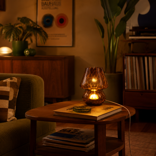 Amber Glow Table Lamp