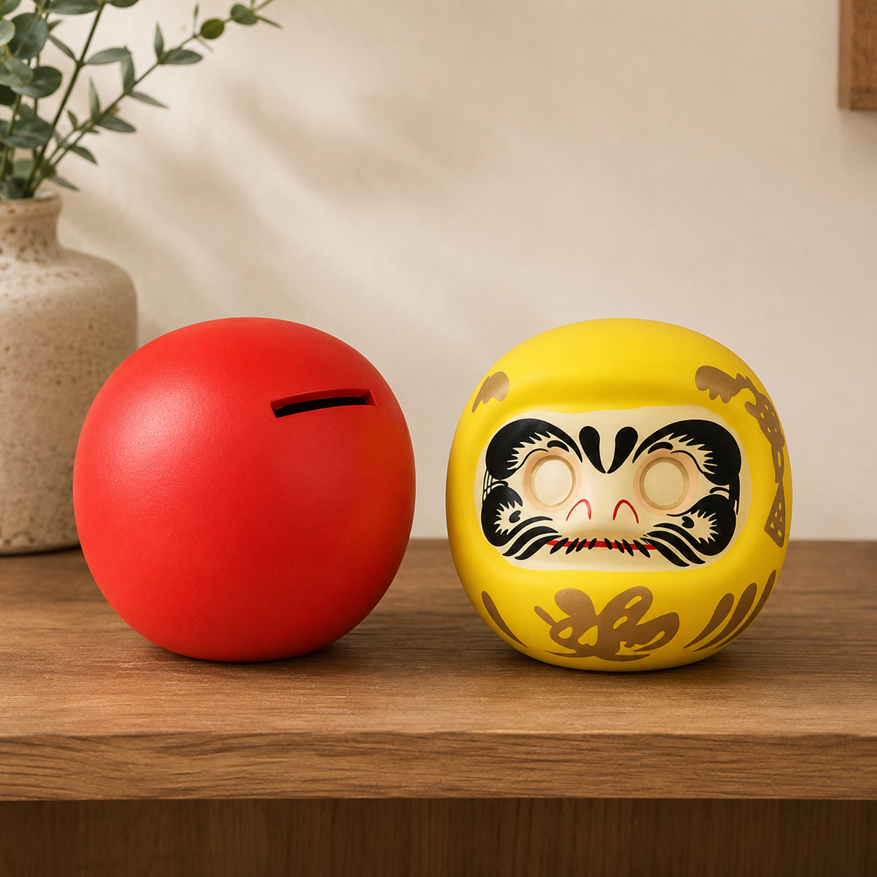 Lucky Daruma Money Box