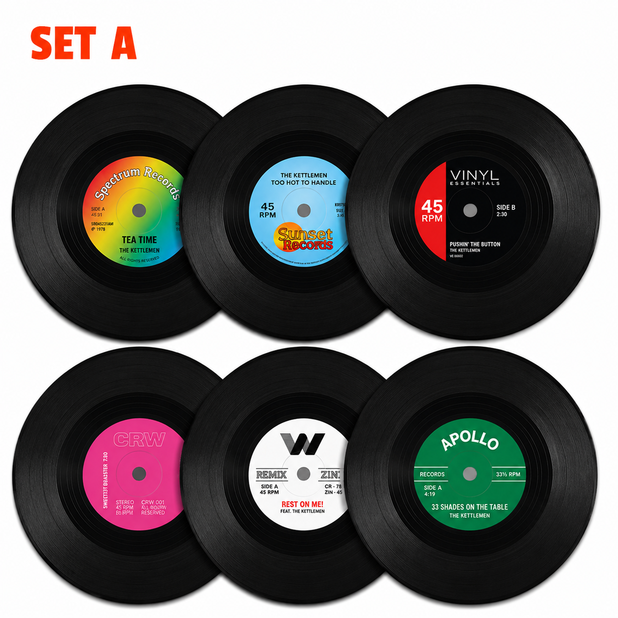 Vinyl Record Coasters
