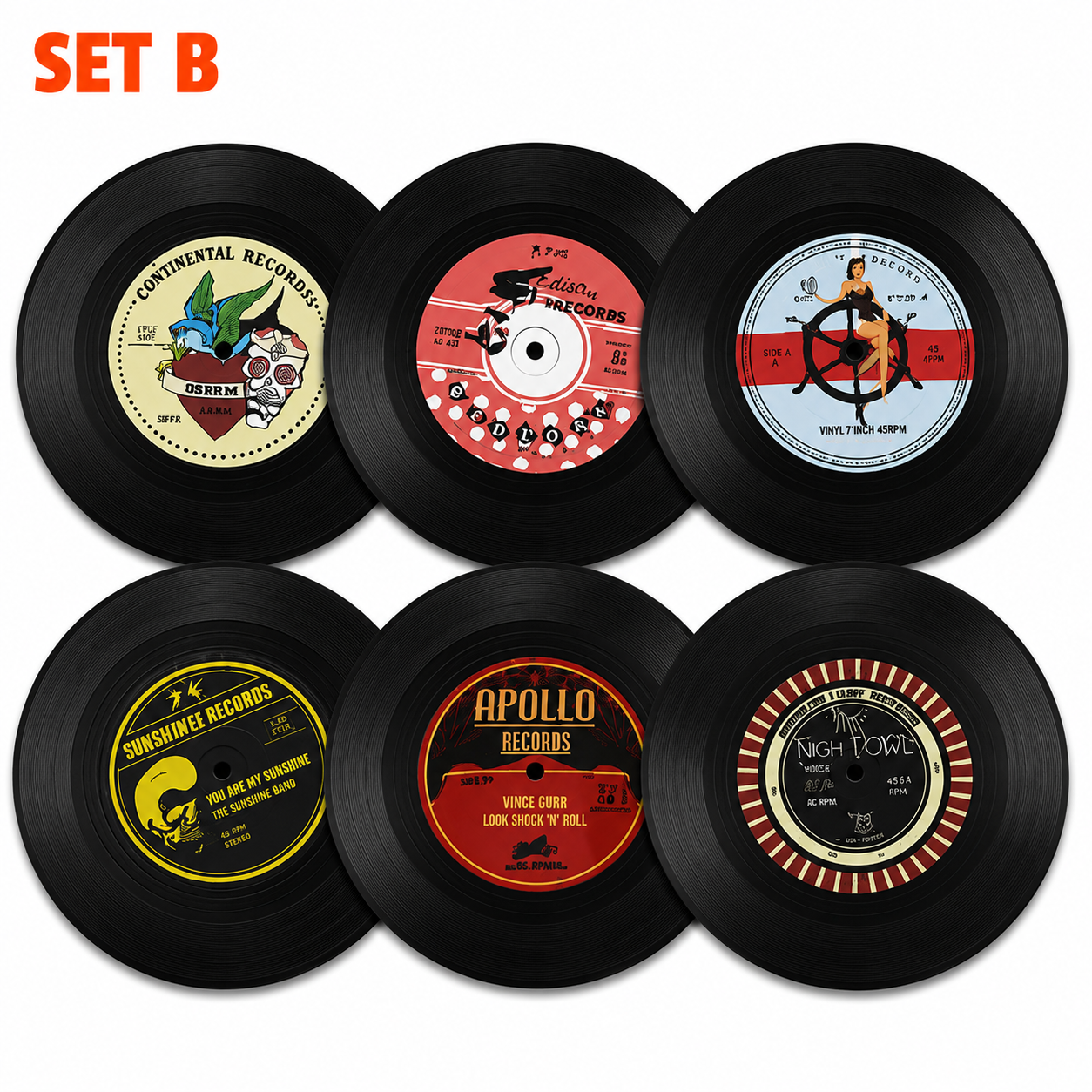 Vinyl Record Coasters
