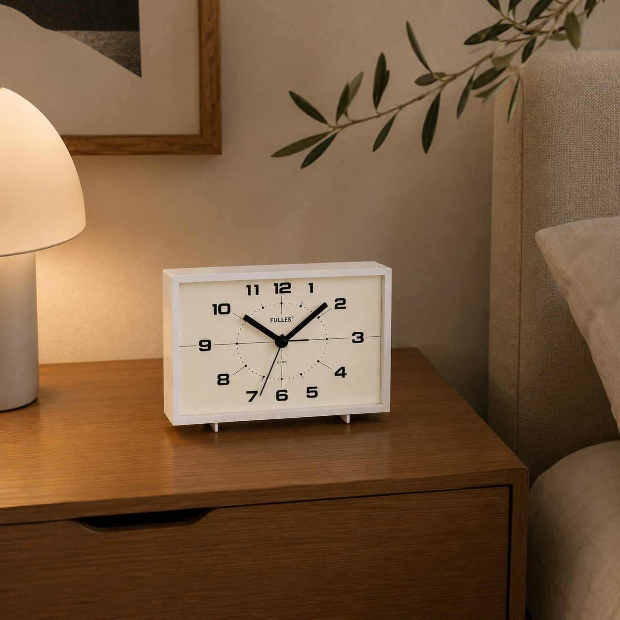 Retro Alarm Clock - White