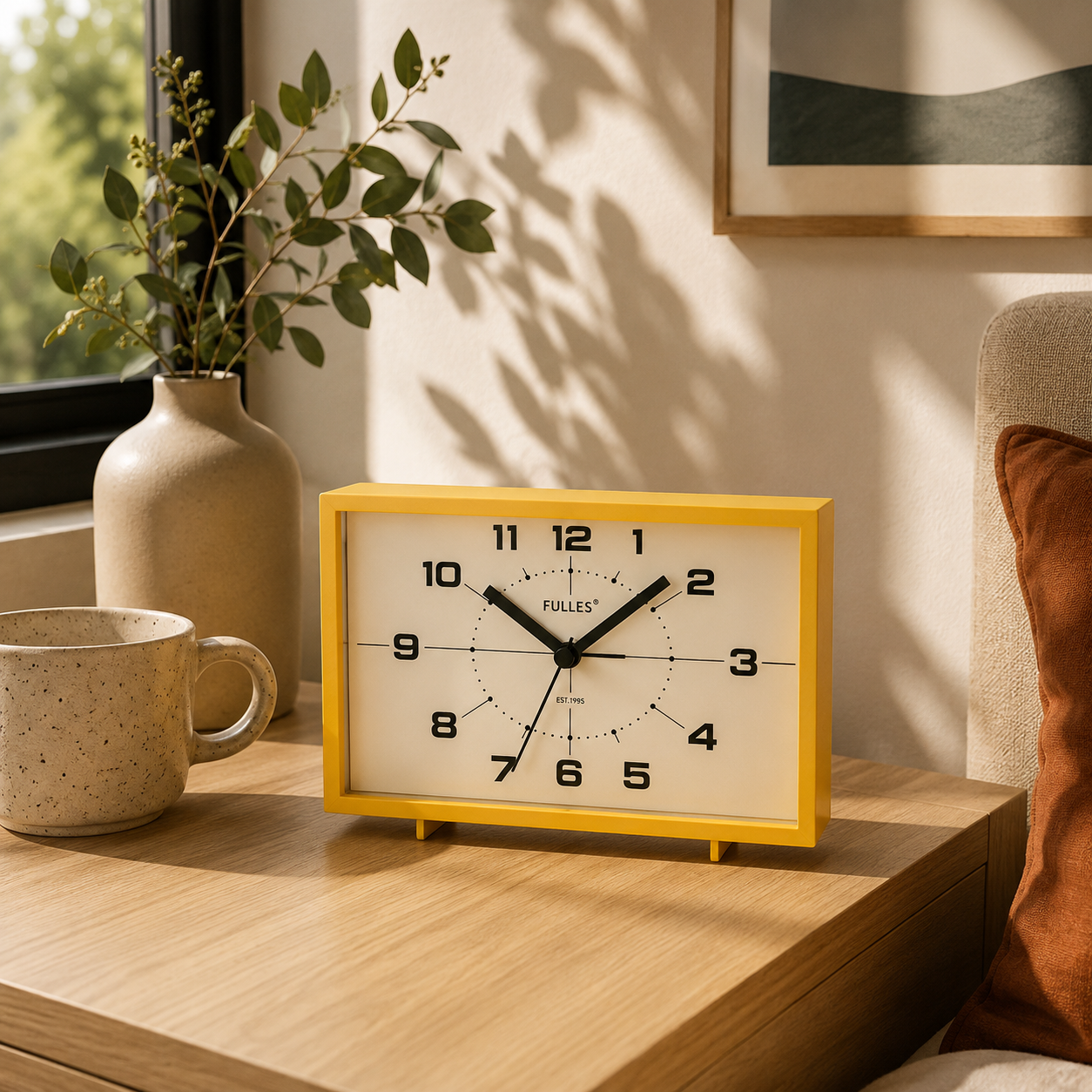 Retro Alarm Clock - Yellow